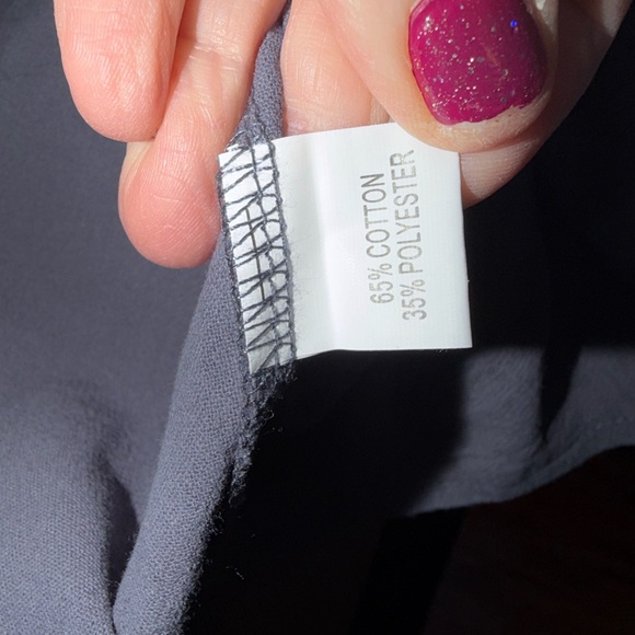 Essentials Slate Blue Two-Piece Pantsuit with Buttoned Vest - Picture 4 of 14